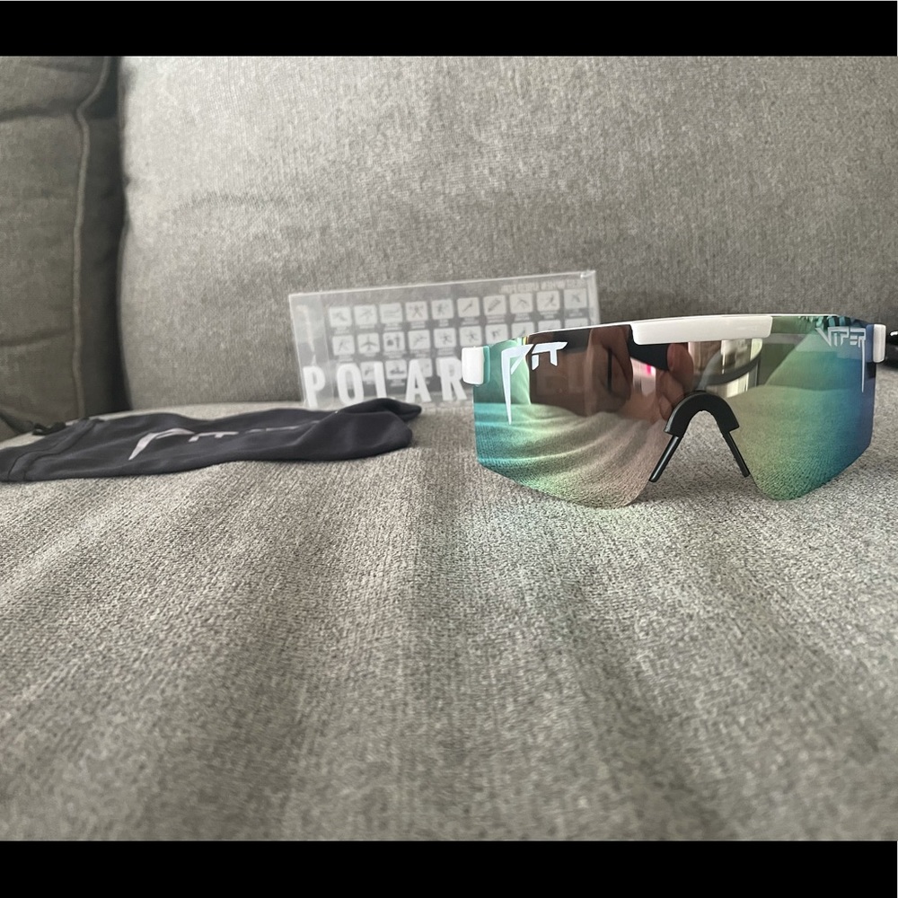 All white Pit viper sunglasses